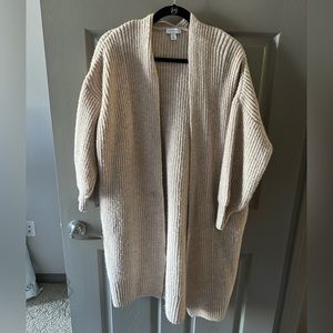 Topshop Oversized Cardigan Beige Sweater